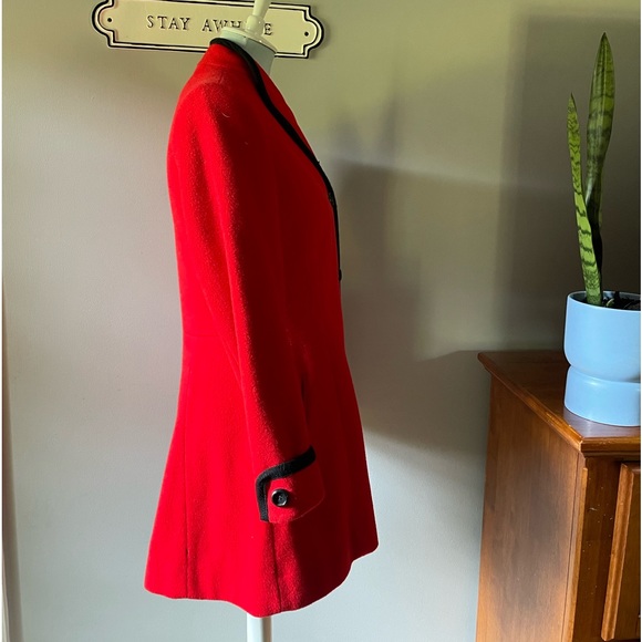 Vintage red pure wool coat union made - Picture 12 of 12